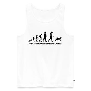 Only one German Shepherd owner - Men's Premium Organic Tank Top - white - Front - AI Model Male 178 light (178cm)
