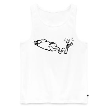 Schwarze Schlange und Gouacheröhre - Männer Premium Bio Tank Top - Weiß - Vorne - Michal (187cm)