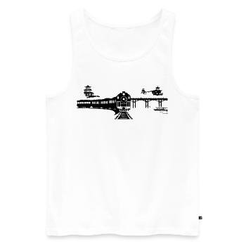 Eisenbahn - Männer Premium Bio Tank Top - Weiß - Vorne - Michal (187cm)