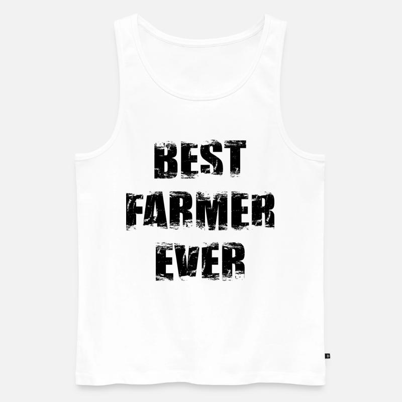 Bester Bauer - Männer Premium Bio Tank Top - Weiß