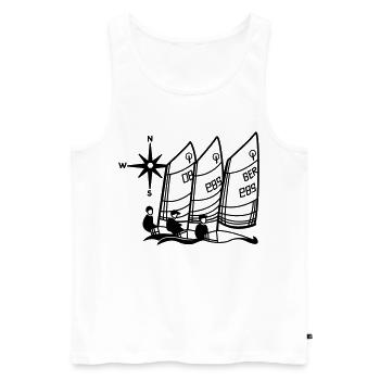 Optimist Opti Segelboot Regatta Segelshirt Kinder - Männer Premium Bio Tank Top - Weiß - Vorne - Michal (187cm)