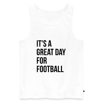 Fußball Fußball Fußball - Männer Premium Bio Tank Top - Weiß - Vorne - Michal (187cm)