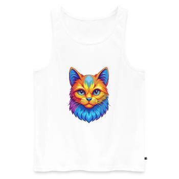 Hantilly Tiffany Cat Breed Cartoon Kawaii Animal P - Men's Premium Organic Tank Top - white - Front - Michal (187cm)