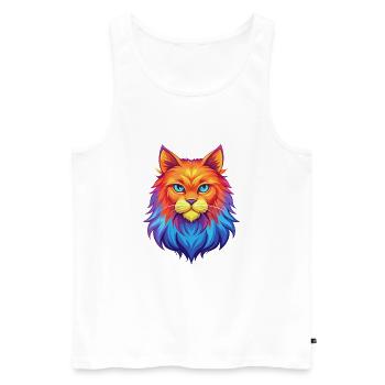 Ingwer Langhaar Katze Rasse Cartoon Kawaii Tier Pe - Männer Premium Bio Tank Top - Weiß - Vorne - Michal (187cm)
