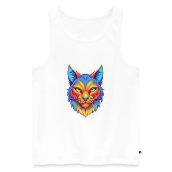Chat Asiatique Race Dessin Animé Kawaii Animal Pet - Débardeur bio Premium Homme - blanc - Devant - Michal (187cm)