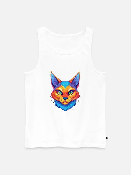 Ægæisk kat race tegneserie kawaii dyr kæledyr - Herre Premium økologisk tanktop - hvid