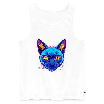 Chat Tonkinois Race de chat Dessin animé Kawaii Animal de compagnie - Débardeur bio Premium Homme - blanc - Devant - Michal (187cm)