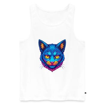 Brume australienne Chat race dessin animé Kawaii Animal Pe - Débardeur bio Premium Homme - blanc - Devant - Michal (187cm)