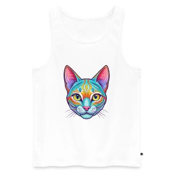Ocicat Chat domestique race dessin animé Kawaii Animal Pe - Débardeur bio Premium Homme - blanc - Devant - Michal (187cm)