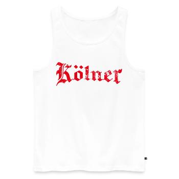 Kölner Jungs - Männer Premium Bio Tank Top - Weiß - Vorne - Michal (187cm)
