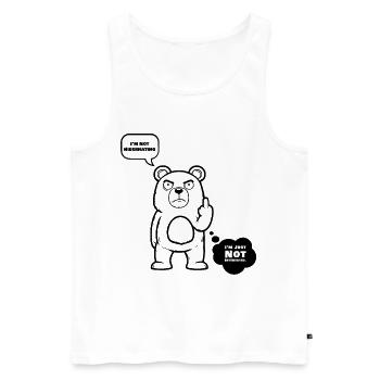 The uninterested bear - Männer Premium Bio Tank Top - Weiß - Vorne - Michal (187cm)