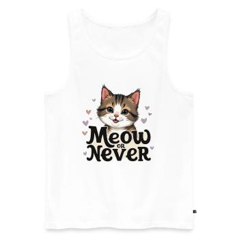 Süßes Kätzchen Mieze Katze - Männer Premium Bio Tank Top - Weiß - Vorne - Michal (187cm)