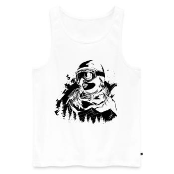 Snowboarder - Débardeur bio Premium Homme - blanc - Devant - AI Model Male 178 light (178cm)