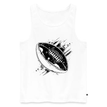 Football Ball Skizze - Männer Premium Bio Tank Top - Weiß - Vorne - Michal (187cm)