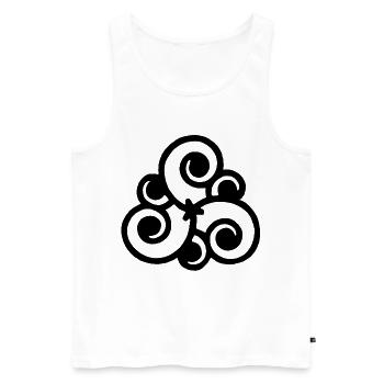 Black flower and nature - Men's Premium Organic Tank Top - white - Front - Michal (187cm)