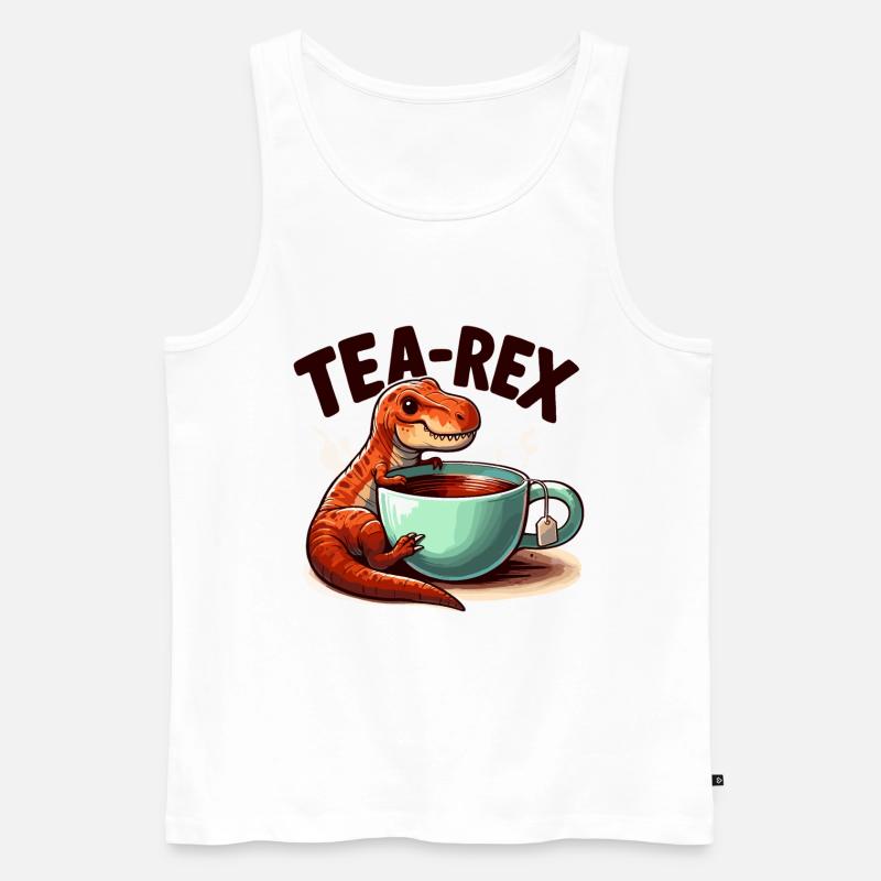 Tee Rex Tee-Rex Teetrinker Geschenk - Männer Premium Bio Tank Top - Weiß