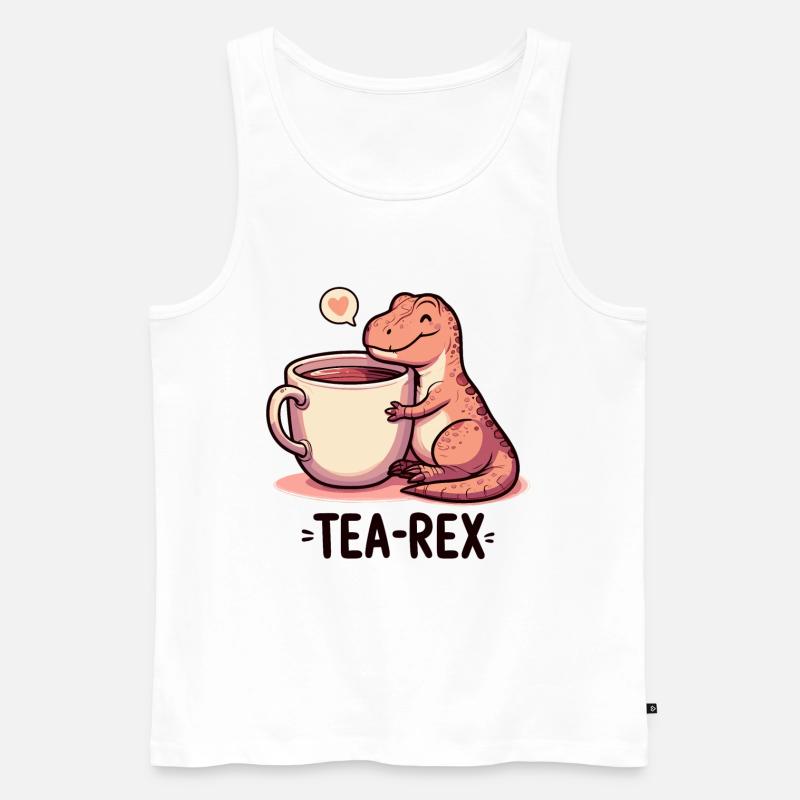 Tee Rex Tee-Rex Teetrinker Geschenk - Männer Premium Bio Tank Top - Weiß