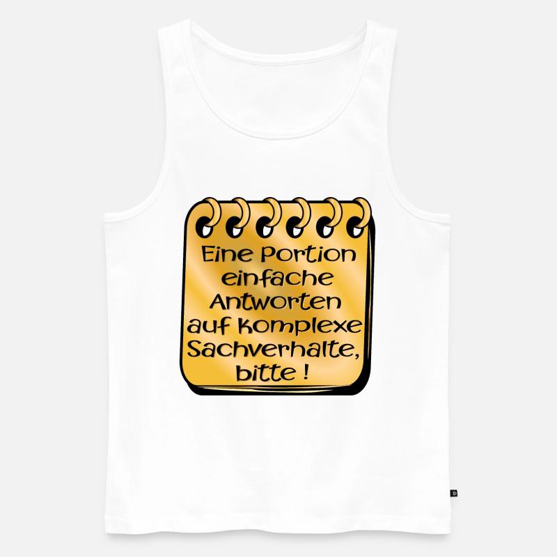 POPULISMUS - Männer Premium Bio Tank Top - Weiß