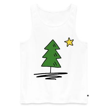 Noël - Débardeur bio Premium Homme - blanc - Devant - Michal (187cm)