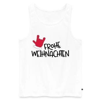 Merry Christmas - Men's Premium Organic Tank Top - white - Front - Michal (187cm)