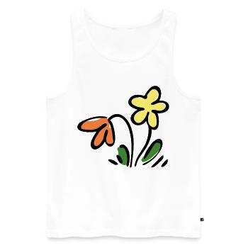 Fleur - Débardeur bio Premium Homme - blanc - Devant - Michal (187cm)