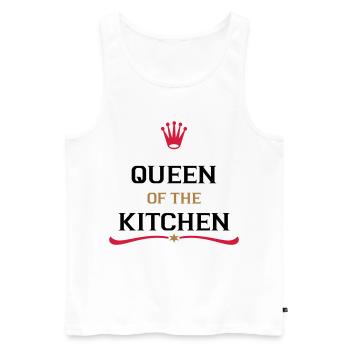 Tablier de cuisine pour un cuisinier parfait - Débardeur bio Premium Homme - blanc - Devant - Michal (187cm)