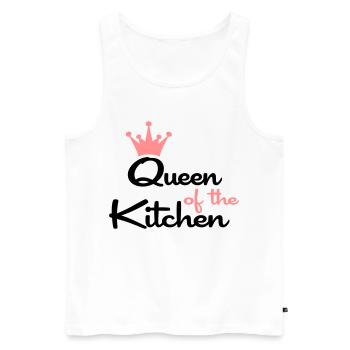 T-shirts pour les femmes qui aiment cuisiner - Débardeur bio Premium Homme - blanc - Devant - Michal (187cm)