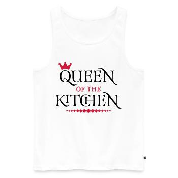 Reine de la cuisine - Débardeur bio Premium Homme - blanc - Devant - Michal (187cm)