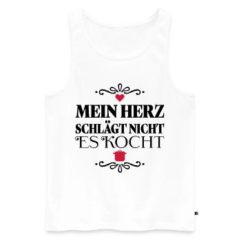 Lustige Sprüche für Köche - Männer Premium Bio Tank Top - Weiß - Vorne - Michal (187cm)