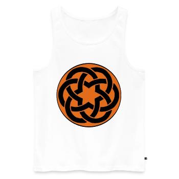 étoile celte orange - Débardeur bio Premium Homme - blanc - Devant - Michal (187cm)