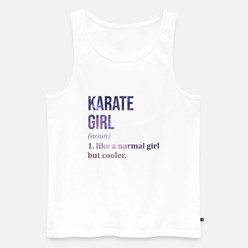 karate - Miesten premium luomu-tanktoppi - valkoinen