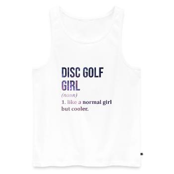 Discgolf - Männer Premium Bio Tank Top - Weiß - Vorne - AI Model Male 178 light (178cm)