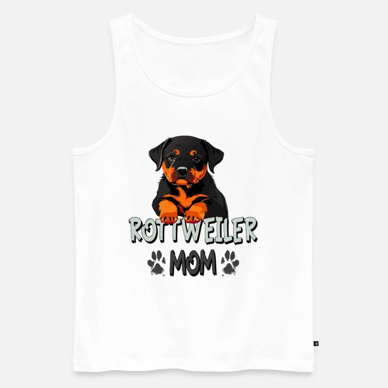 Rottweiler Mama - Männer Premium Bio Tank Top - Weiß