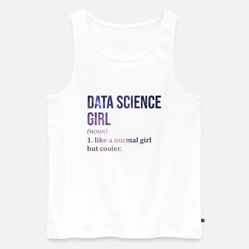 Datenwissenschaft - Männer Premium Bio Tank Top - Weiß