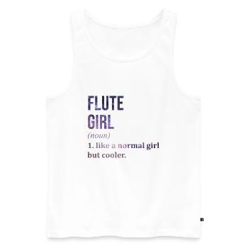 flûte - Débardeur bio Premium Homme - blanc - Devant - AI Model Male 178 light (178cm)