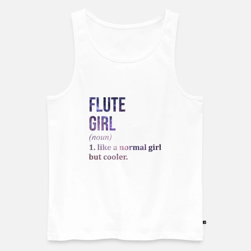 Flöte - Männer Premium Bio Tank Top - Weiß