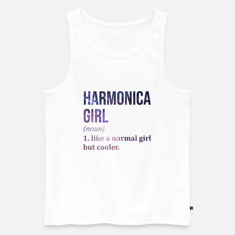 Harmonica Harmonica Harmonica - Débardeur bio Premium Homme - blanc