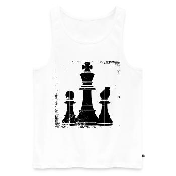Schachfiguren Zeichnung - Männer Premium Bio Tank Top - Weiß - Vorne - Michal (187cm)
