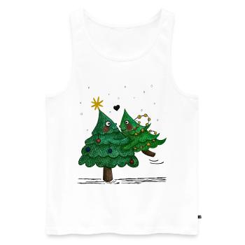 De jolis sapins de Noël - Débardeur bio Premium Homme - blanc - Devant - AI Model Male 178 light (178cm)