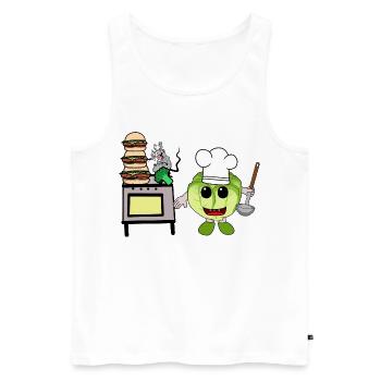 Kohl Küche Kochkunst Hobbykoch Gastgeber Köche - Männer Premium Bio Tank Top - Weiß - Vorne - Michal (187cm)