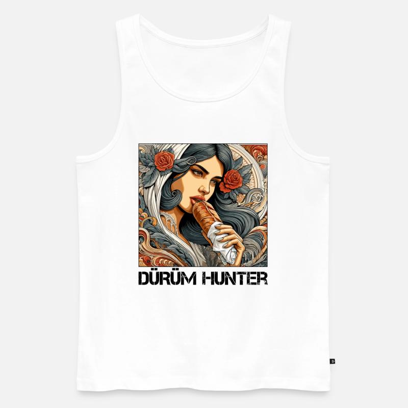 Dürüm Jäger Kebab Geschenk - Männer Premium Bio Tank Top - Weiß