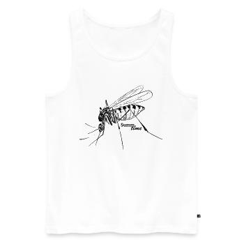 Sommerliebe: Summ-er-time - Mückenzeit - Männer Premium Bio Tank Top - Weiß - Vorne - AI Model Male 178 light (178cm)