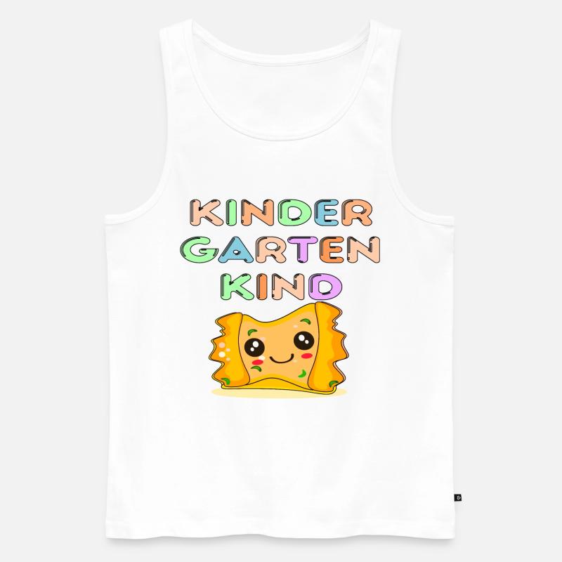 SCHWÄBISCHE MAULTASCHEN KINDERGARTENKIND - Männer Premium Bio Tank Top - Weiß
