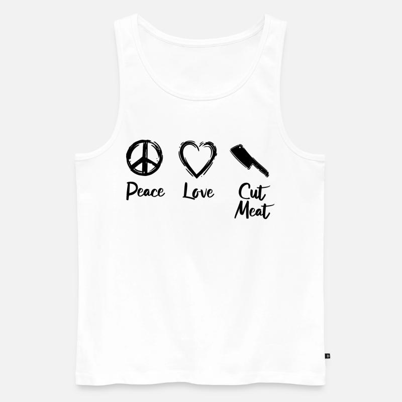 Fleischer Motivation - Männer Premium Bio Tank Top - Weiß