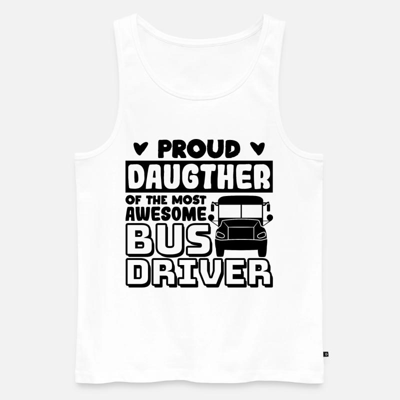 Busfahrer Tochter - Männer Premium Bio Tank Top - Weiß