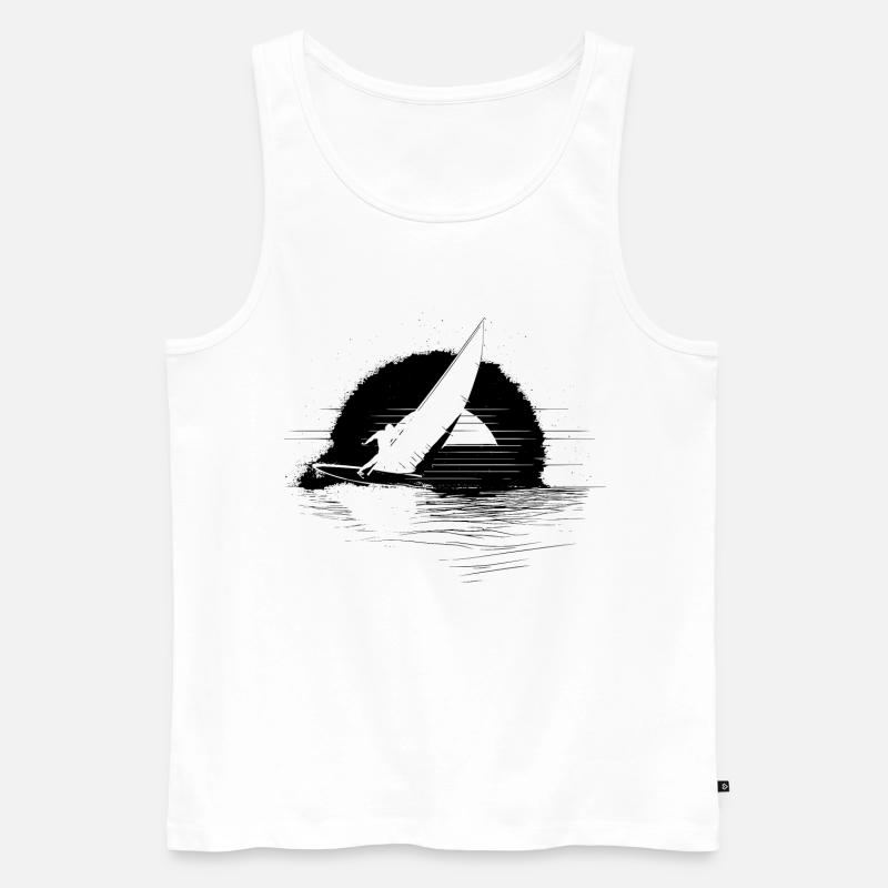 Windsurfen - Männer Premium Bio Tank Top - Weiß