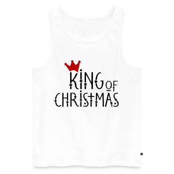 Regal Krone Design auf Hoodies und T-Shirts - Männer Premium Bio Tank Top - Weiß - Vorne - AI Model Male 178 light (178cm)