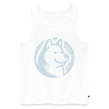 Schneeflocke - Männer Premium Bio Tank Top - Weiß - Vorne - AI Model Male 178 light (178cm)