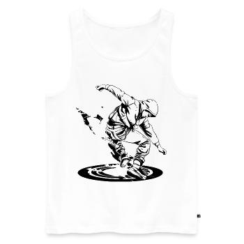 Breakdancer Drawing - Men's Premium Organic Tank Top - white - Front - AI Model Male 178 light (178cm)
