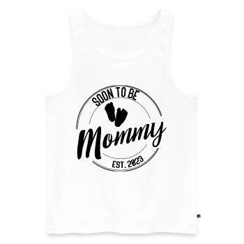 Soon to Be Mommy – Gift for Moms-to-be 2023 - Men's Premium Organic Tank Top - white - Front - Michal (187cm)